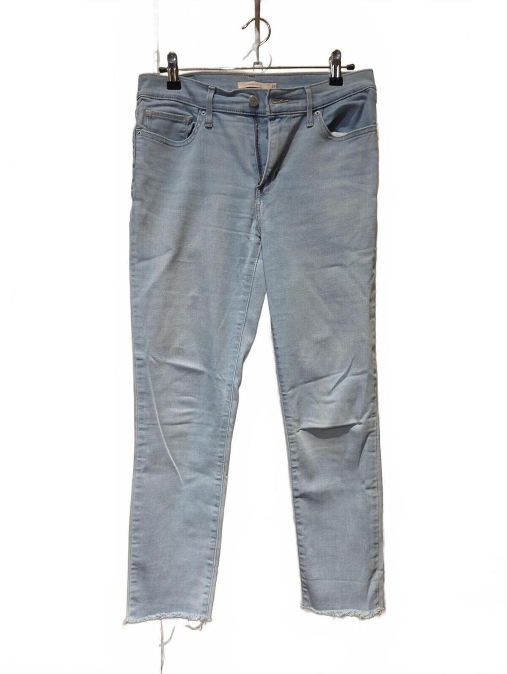 Levis 311 Frayed Ankle Shaping Skinny Light Jeans Mid Rise Hypersoft 29x26